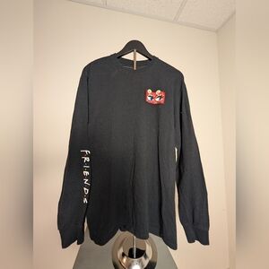 FRIENDS Black Long Sleeve Tee with Colorful Logo